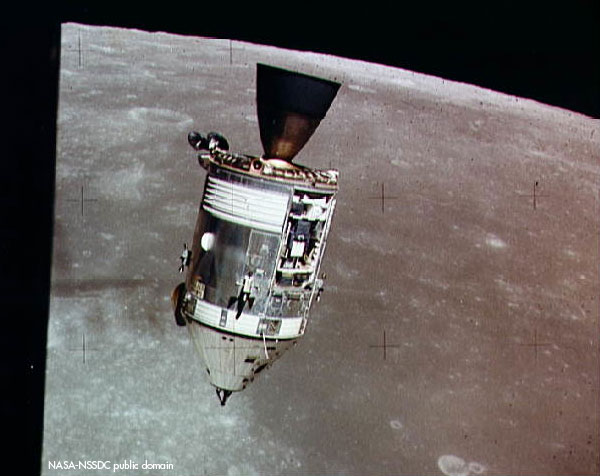 Apollo 15 CSM in lunar orbit