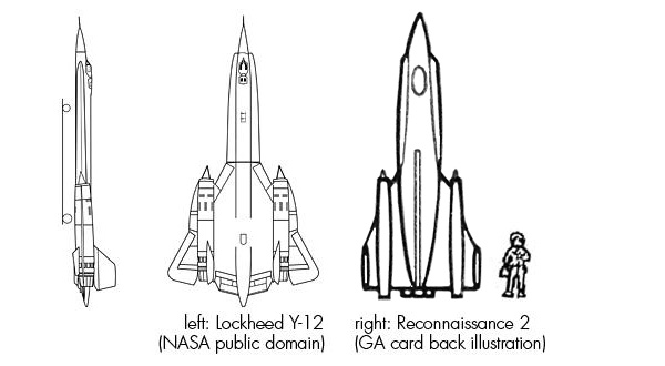 Reconnaissance 2 and Lockheed YF-12 Blackbird diagram