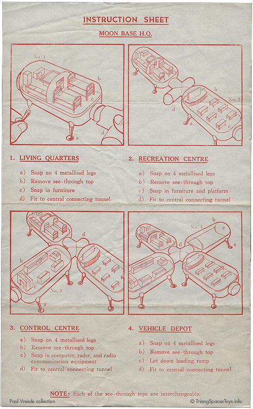 Spacex Moon Base HQ instruction sheet