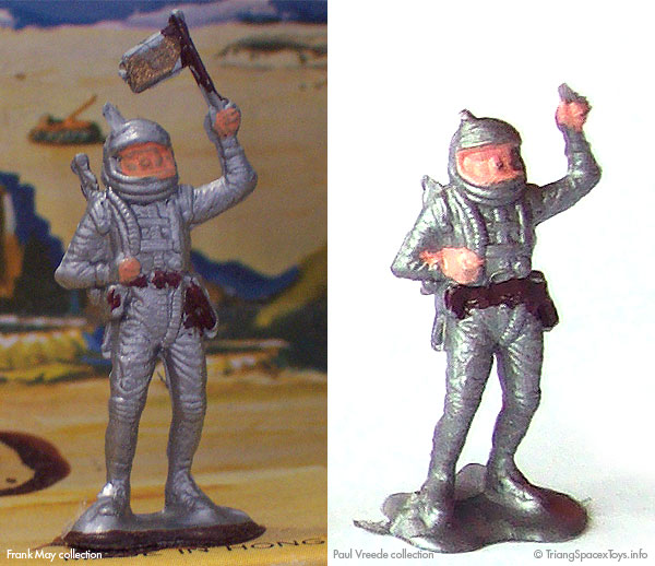 Early LP astronaut with flag