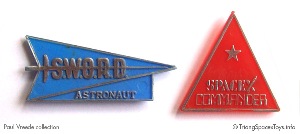 Pippin Spacex badge and Project Sword badge