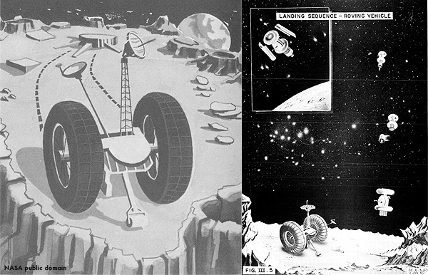 NASA concept illustrations of earlier Prospector design